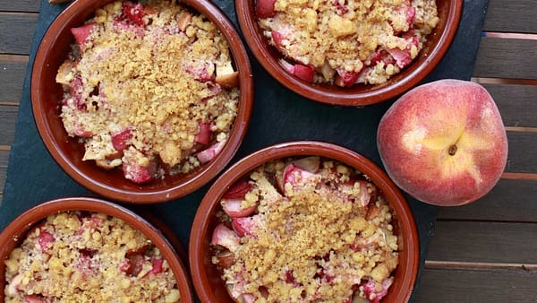 Crumble pêche pomme