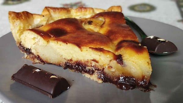 Tarte aux poires et chocolat