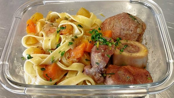 Osso bucco et tagliatelles fraiches