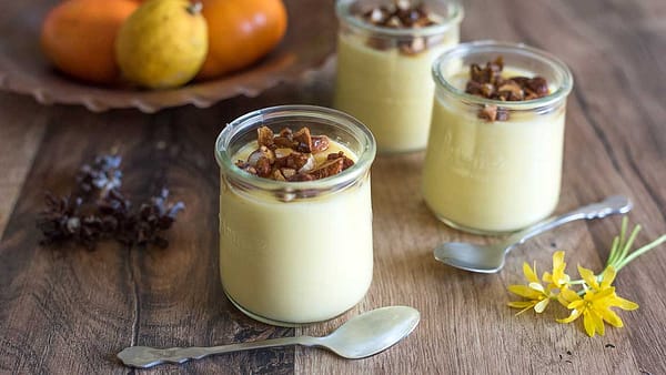 Crème au citron et amandes torréfiées